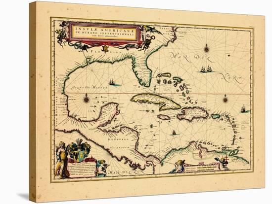 1640, West Indies, Florida, Central America-null-Stretched Canvas