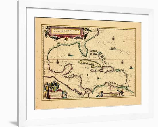 1640, West Indies, Florida, Central America-null-Framed Giclee Print