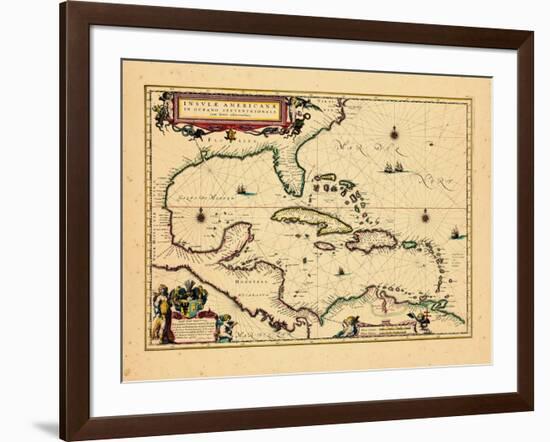 1640, West Indies, Florida, Central America-null-Framed Giclee Print