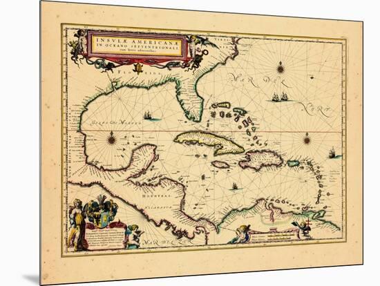 1640, West Indies, Florida, Central America-null-Mounted Giclee Print