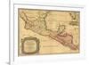 1656 Map of Central America and Mexico, Showing Many Modern Place Names and Boundaries-null-Framed Art Print