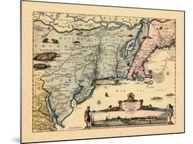 1656, Massachusetts, New York, Nova Scotia, Virginia-null-Mounted Giclee Print