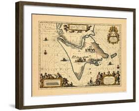 1658, Argentina, Chile-null-Framed Giclee Print