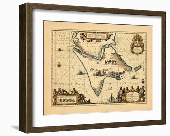 1658, Argentina, Chile-null-Framed Giclee Print