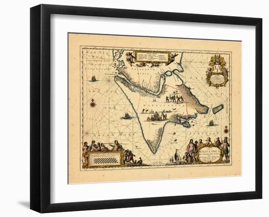 1658, Argentina, Chile-null-Framed Giclee Print