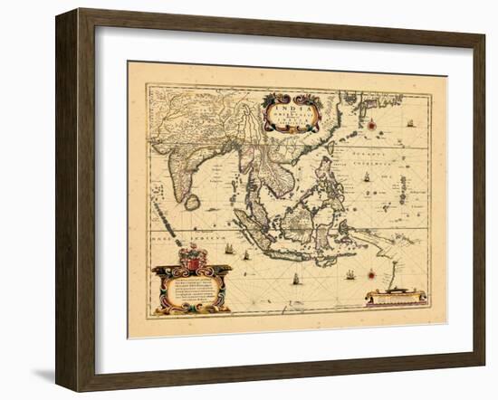 1658, Cambodia, India, Laos, Maldives, Philippines-null-Framed Giclee Print