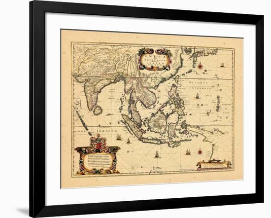 1658, Cambodia, India, Laos, Maldives, Philippines-null-Framed Giclee Print