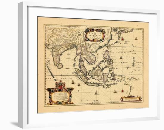 1658, Cambodia, India, Laos, Maldives, Philippines-null-Framed Giclee Print