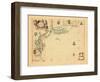 1675, A Chart/of the Sea coasts of/NEW=-ENGLAND/NEW=JARSEY VIRGINIA/MARYLAND and CAROLINA-null-Framed Giclee Print