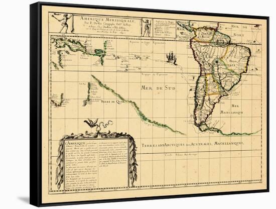 1679, South America-null-Framed Stretched Canvas