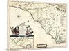 1682, North Carolina and South Carolina State Map, North Carolina, United States-null-Stretched Canvas