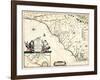 1682, North Carolina and South Carolina State Map, North Carolina, United States-null-Framed Giclee Print