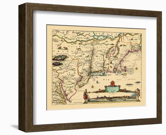 1684, Connecticut, Maine, Massachusetts, New Hampshire, New Jersey, New York, Rhode Island, Vermont-null-Framed Giclee Print