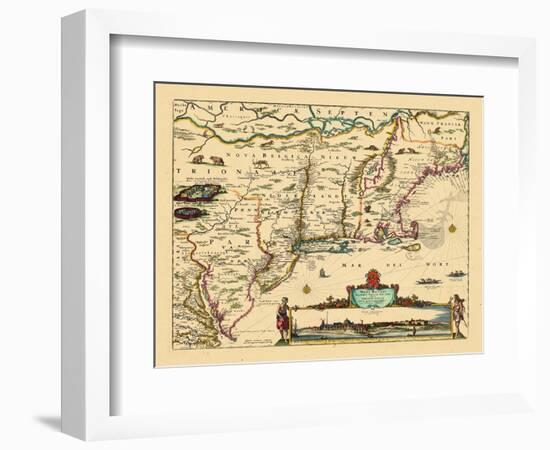 1684, Connecticut, Maine, Massachusetts, New Hampshire, New Jersey, New York, Rhode Island, Vermont-null-Framed Giclee Print