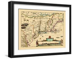 1684, Connecticut, Maine, Massachusetts, New Hampshire, New Jersey, New York, Rhode Island, Vermont-null-Framed Giclee Print