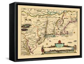 1684, Connecticut, Maine, Massachusetts, New Hampshire, New Jersey, New York, Rhode Island, Vermont-null-Framed Stretched Canvas