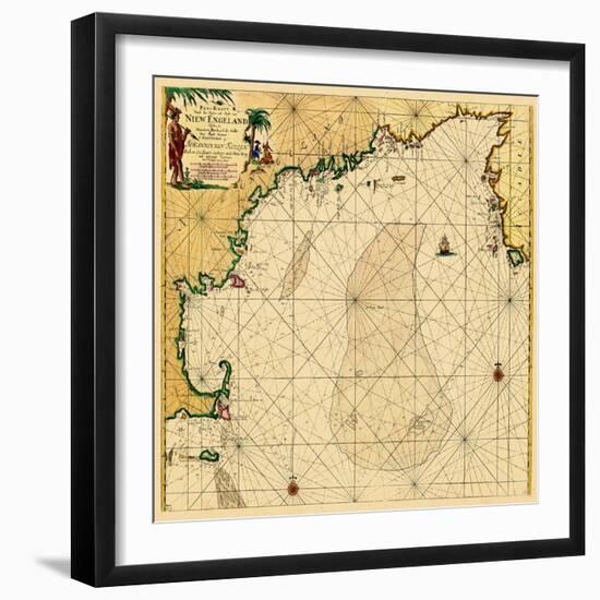 1684, Connecticut, Maine, Massachusetts, New Hampshire, Rhode Island, Vermont-null-Framed Giclee Print