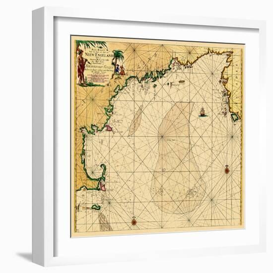 1684, Connecticut, Maine, Massachusetts, New Hampshire, Rhode Island, Vermont-null-Framed Giclee Print