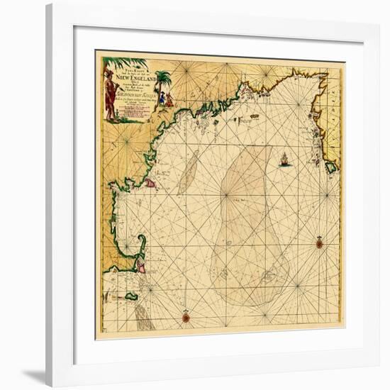 1684, Connecticut, Maine, Massachusetts, New Hampshire, Rhode Island, Vermont-null-Framed Giclee Print