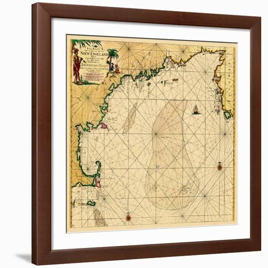 1684, Connecticut, Maine, Massachusetts, New Hampshire, Rhode Island, Vermont-null-Framed Giclee Print