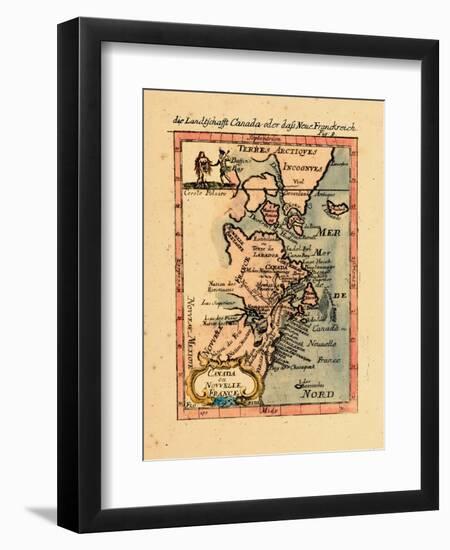 1686, Connecticut, Greenland, Maine, Massachusetts, New Brunswick, New Hampshire-null-Framed Premium Giclee Print