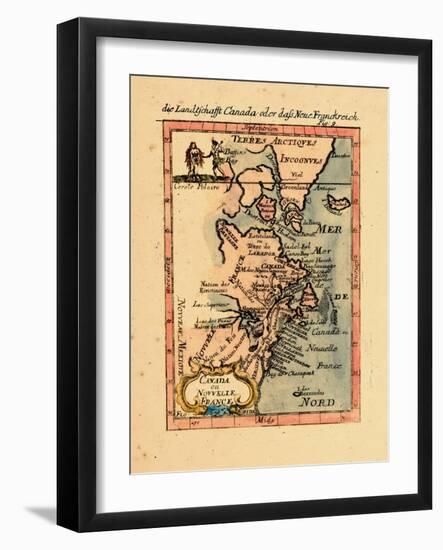 1686, Connecticut, Greenland, Maine, Massachusetts, New Brunswick, New Hampshire-null-Framed Premium Giclee Print