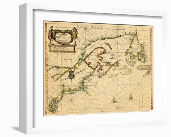 1687, Connecticut, Maine, Maryland, Massachusetts, New Brunswick, New Hampshire, New Jersey-null-Framed Giclee Print