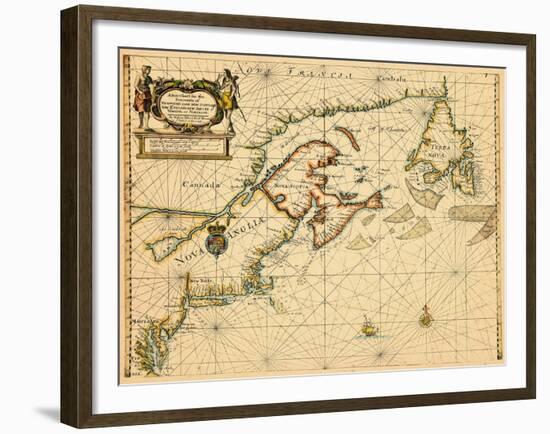 1687, Connecticut, Maine, Maryland, Massachusetts, New Brunswick, New Hampshire, New Jersey-null-Framed Giclee Print