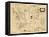 1689, A Chart of ye North part of/AMERICA./For Hudsons Bay Comonly called ye/NORTH WEST PASSAGE-null-Framed Stretched Canvas