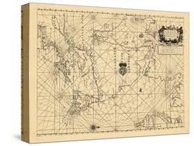 1689, A Chart of ye North part of/AMERICA./For Hudsons Bay Comonly called ye/NORTH WEST PASSAGE-null-Stretched Canvas