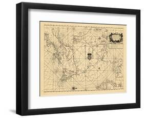 1689, A Chart of ye North part of/AMERICA./For Hudsons Bay Comonly called ye/NORTH WEST PASSAGE-null-Framed Giclee Print