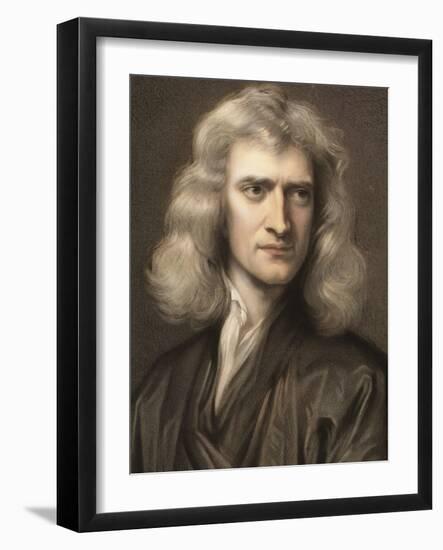 1689 Sir Isaac Newton Portrait Young-Paul Stewart-Framed Photographic Print