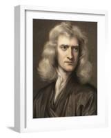 1689 Sir Isaac Newton Portrait Young-Paul Stewart-Framed Photographic Print