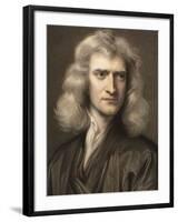 1689 Sir Isaac Newton Portrait Young-Paul Stewart-Framed Photographic Print