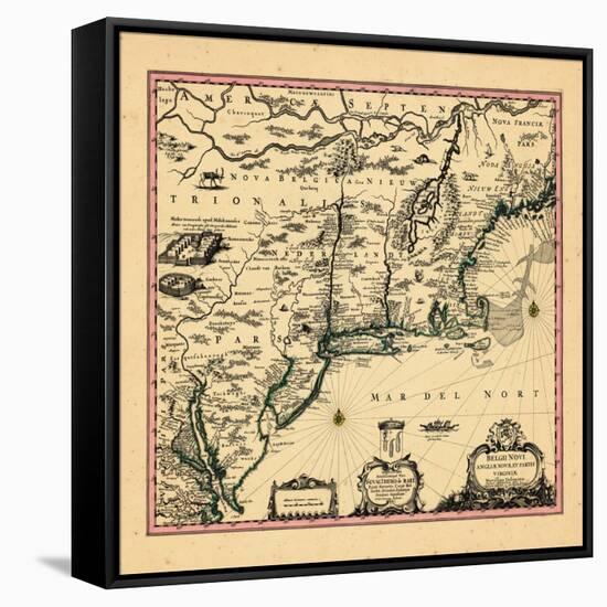 1694, Connecticut, Maine, Maryland, Massachusetts, New Hampshire, New Jersey, New York-null-Framed Stretched Canvas