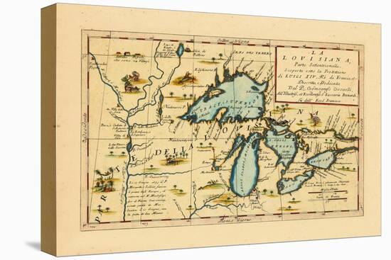 1696, Illinois, Indiana, Michigan, Minnesota, New York, Ohio, Ontario, Pennsylvania, Wisconsin-null-Stretched Canvas