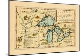 1696, Illinois, Indiana, Michigan, Minnesota, New York, Ohio, Ontario, Pennsylvania, Wisconsin-null-Mounted Giclee Print