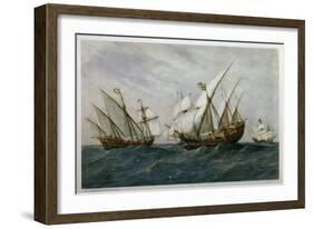 16th Century Caravels-Rafael Monleon Y Torres-Framed Giclee Print