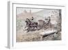 16th Century Horse Drawn Open Carriage, 1886-Armand Jean Heins-Framed Giclee Print