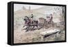 16th Century Horse Drawn Open Carriage, 1886-Armand Jean Heins-Framed Stretched Canvas