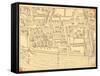 16Th Century Map of London-null-Framed Stretched Canvas