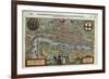 16th-Century Map of London-null-Framed Giclee Print