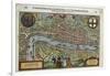 16th-Century Map of London-null-Framed Giclee Print