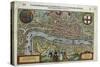 16th-Century Map of London-null-Stretched Canvas