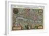 16th-Century Map of London-null-Framed Giclee Print