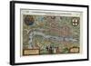 16th-Century Map of London-null-Framed Giclee Print