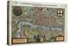 16th-Century Map of London-null-Stretched Canvas