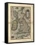 16th Century Map of the British Isles-Library of Congress-Framed Stretched Canvas