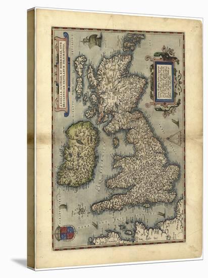 16th Century Map of the British Isles-Library of Congress-Stretched Canvas