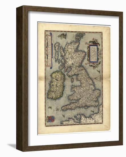 16th Century Map of the British Isles-Library of Congress-Framed Photographic Print